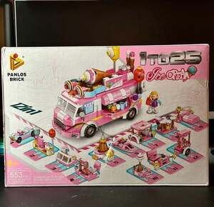 Panlos Brick 12-in-1 Ice Cream Truck Building Set 633047 (553 Pieces)